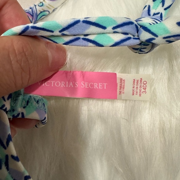 Victorias Secret Blue Paisley Strappy Swim Top - Picture 4 of 10